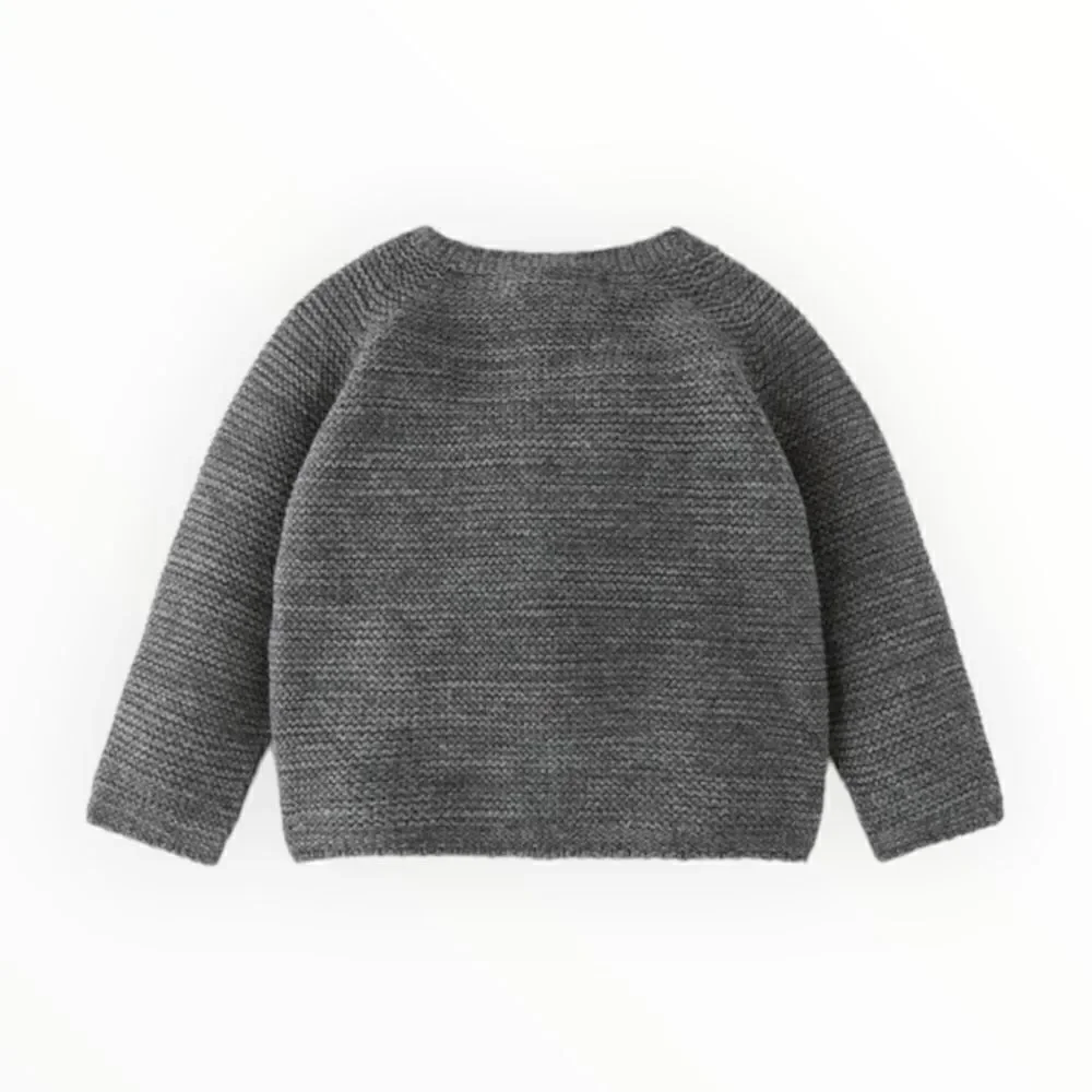 ZARA Baby | Gray | SEED STITCH KNIT JACKET